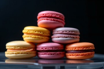 Obraz premium Stack of Colorful Macarons.