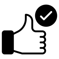 Iconic Thumbs Up Symbol for Positive Feedback