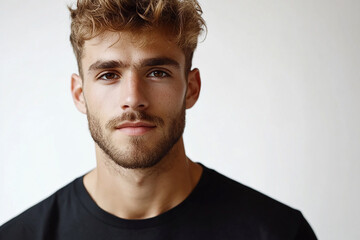 Obraz premium Man portrait on white background