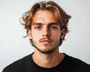 Man portrait on white background