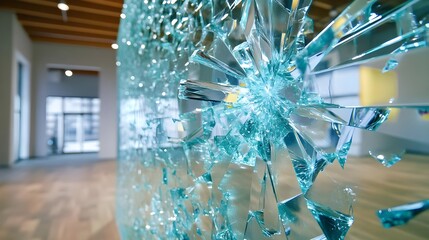 Shattered Glass Art Abstract Texture Background - Abstract art