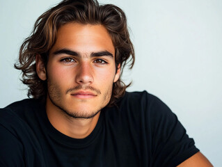 Obraz premium Man portrait on white background