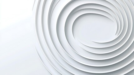 Abstract spiral design, white background, modern, graphic element, digital art, conceptual, creative, wallpaper