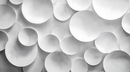 Abstract circles design, layered shapes, white background, decorative wall art, modern interior design, possible use in catalog or magazine