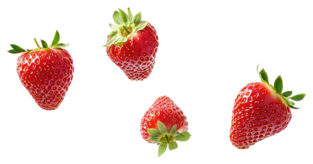PNG Falling three of strawberries strawberry background fruit.