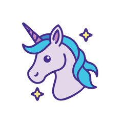 magical unicorn with colorful mane