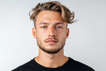 Obraz premium Man portrait on white background