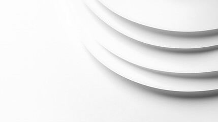 Abstract white curved shapes design background