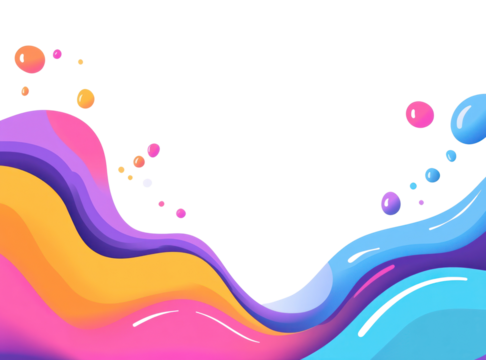 PNG Colorful flat vector art illustration abstract.