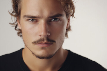 Fototapeta premium Man portrait on white background