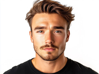 Obraz premium Man portrait on white background