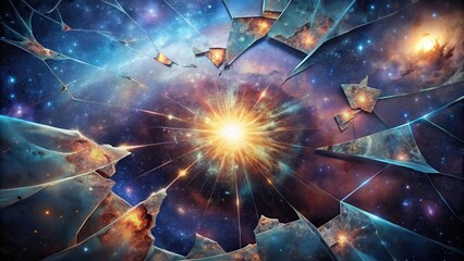 Shattered Galaxy Background, galaxies, nebulas, galaxies, nebulas, space, fragmentary, cosmic destruction