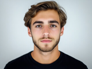 Fototapeta premium Man portrait on white background