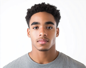 Obraz premium Man portrait on white background