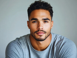 Man portrait on white background