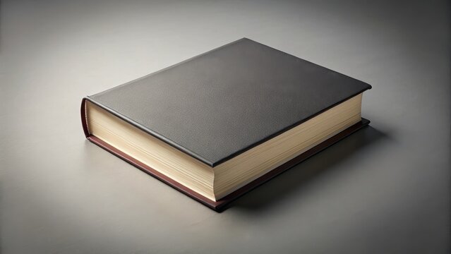 Detailed picture of a single hardcover book sitting on a soft gray background , fiction, page,  fiction, page - Powered by Adobe
