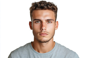 Obraz premium Man portrait on white background