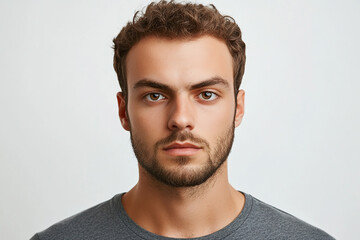 Fototapeta premium Man portrait on white background