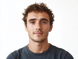 Obraz premium Man portrait on white background
