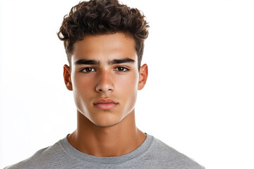 Man portrait on white background
