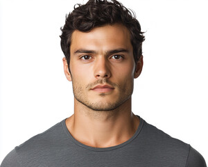 Obraz premium Man portrait on white background