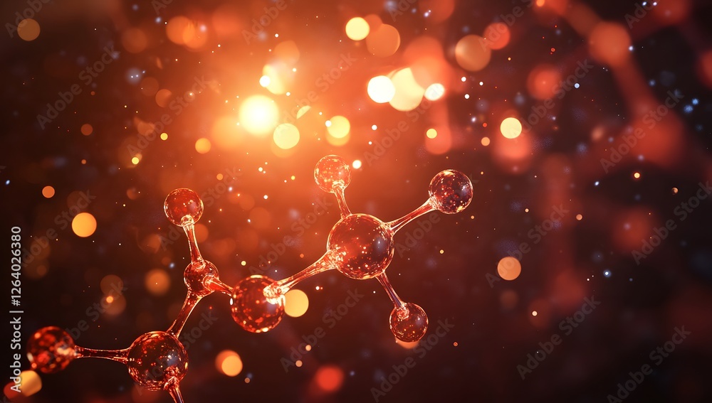 Poster Molecular Structure in Abstract Background