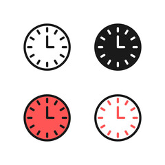 Clock icon set. Time icon. Icon set.