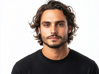 Obraz premium Man portrait on white background