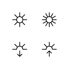 Fototapeta premium Sun icon set. Sunrise and Sunset icon.