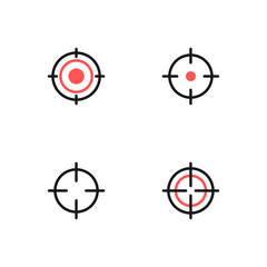 Target icon set. Icon set. Aim icon.