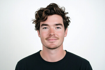 Fototapeta premium Man portrait on white background