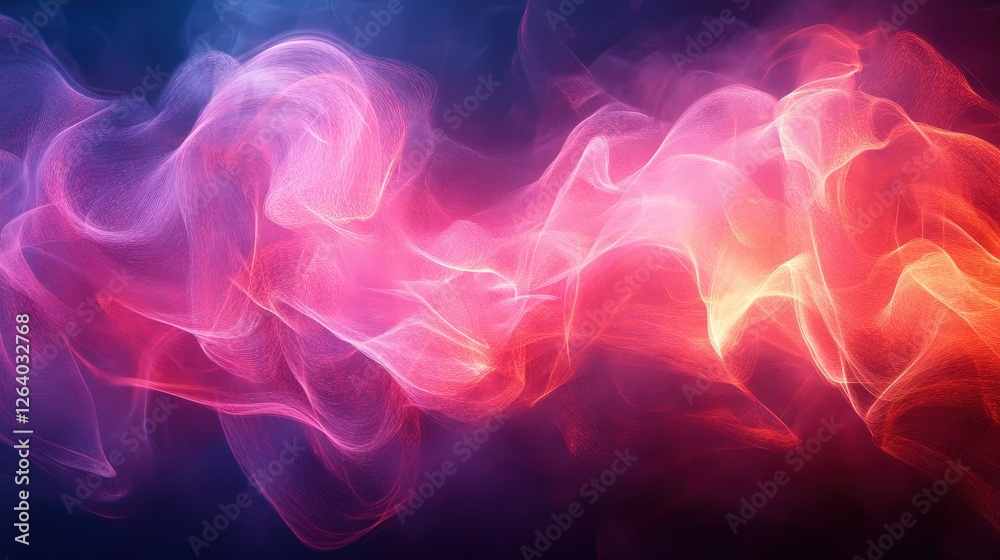 Poster abstract smoke background with colorful light trails creating a dynamic visual effect