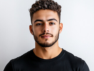 Fototapeta premium Man portrait on white background