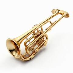Obraz premium an AI Image Generator, Golden Brass Horn Instrument