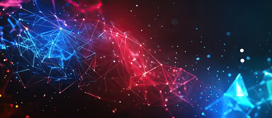 Abstract digital network clash