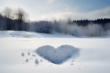 Obraz premium heart in the snow