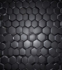 Naklejka premium Hexagonal metal grid background with subtle light reflections, industrial, modern, geometric