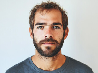 Fototapeta premium Man portrait on white background