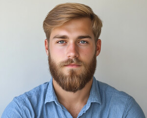 Obraz premium Man portrait on white background