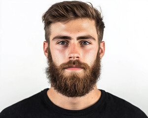 Obraz premium Man portrait on white background