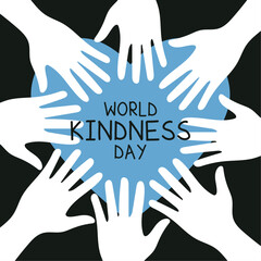 World kindness day design background. November 13. Poster or banner. Flat design vector illustration. Abstract background.