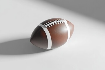 3D Rendered Football on Plain Background