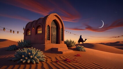Sunset in the desert