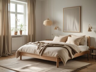 Modern Minimalist Bedroom With Neutral Tones And Natural Light