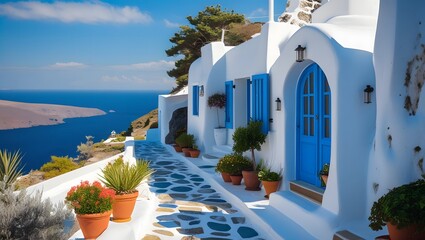 Santorini island in greece