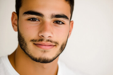 Obraz premium Man portrait on white background