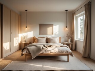 Minimalist Bedroom Design With Wooden Accents And Natural Light