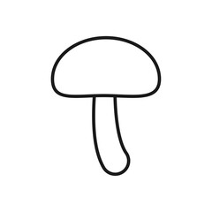 Mushroom line icon on white background.