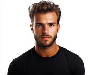 Obraz premium Man portrait on white background