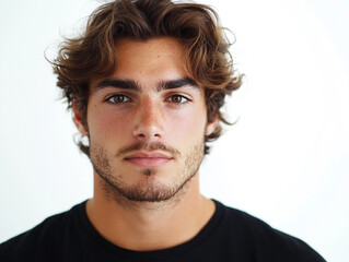 Man portrait on white background